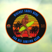 Das Logo des Bigfoot Surfing Sporting Goods Shop k Fensteraufkleber (Blatt 3)