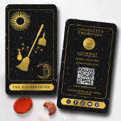 Das Logo des Celestial Tarot Black Gold Cleaning M Visitenkarte