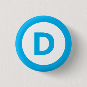 Das Logo des demokratischen Party ist türkisblau Button