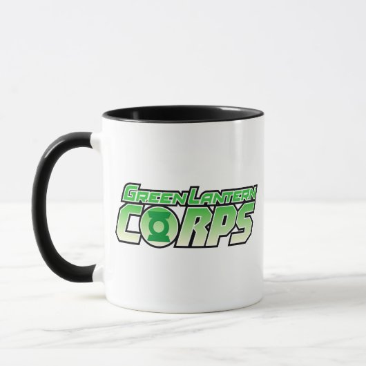 Das Logo des grünen Laternenkorps 2 Tasse (Links)