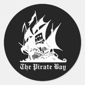 das Logo des Piratenschiffs Runder Aufkleber