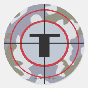 Das Logo des Techno-Stammes Runder Aufkleber