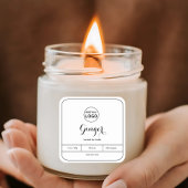 Das Logo-Etikett für die schwarze Grenzkerze hinzu Quadratischer Aufkleber