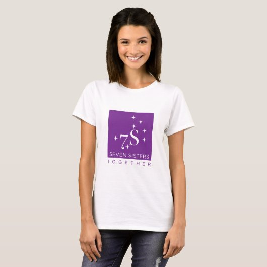 Das Logo-Front sieben Schwester-zusammen Frauen T-Shirt (Vorne ganz)
