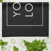 Das Logo für einfaches Unternehmen erscheint schwa Geschirrtuch (Gefaltet)