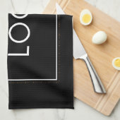 Das Logo für einfaches Unternehmen erscheint schwa Geschirrtuch (Viertel Falte)