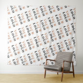 Das Logo für Ihr Unternehmen wiederholt sich im Hi Wandteppich (Beispiel (Horizontal))