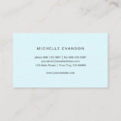 Das Logo "Gelbe Wasserfarbe Sonnenblumen" auf Aqua Visitenkarte (Rückseite)