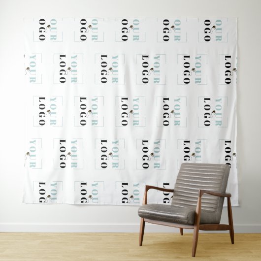 Das Logo Ihres Unternehmens kann in einem halben T Wandteppich (Beispiel (Horizontal))