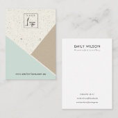 Das Logo "Kraft White Aqua Blue Keramik Earring" Visitenkarte (Vorne/Hinten)