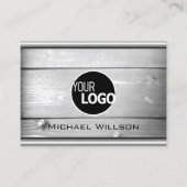 Das Logo "Natural Wood Grain White Woods" ist mode Visitenkarte (Vorderseite)