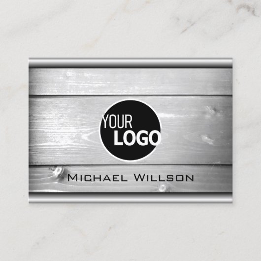 Das Logo "Natural Wood Grain White Woods" ist mode Visitenkarte (Vorderseite)