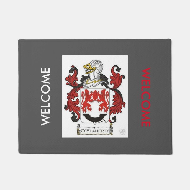 Das Logo O'Flaherty Clans Fußmatte (Vorderseite)