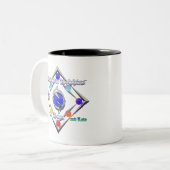 Das Logo "Saga of Life and Liebe" von Silver Dolph Zweifarbige Tasse (Vorderseite Links)