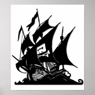 Das Logo-Schiff Pirate Bay Poster