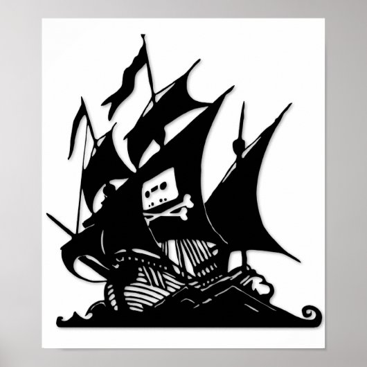 Das Logo-Schiff Pirate Bay Poster (Vorne)