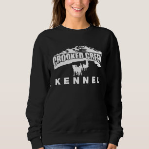 Das Logo-Strickjacke der gekrümmten Sweatshirt