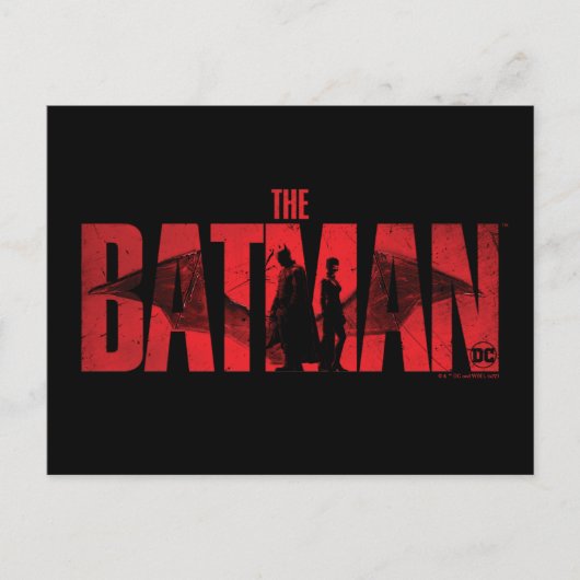 Das Logo von Batman & Catwoman Postkarte (Vorderseite)