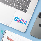 Das Logo von Dubai Aufkleber (Laptop mit iPhone)