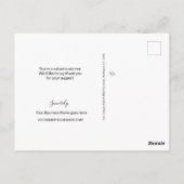 Das Logo von Simple Grey White Company wurde spezi Postkarte (Rückseite)