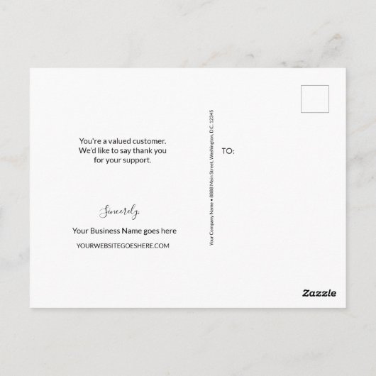 Das Logo von Simple Grey White Company wurde spezi Postkarte (Rückseite)
