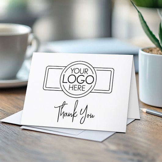 Das Logo vorne einfügen - QR-Code-Rückseite Dankeskarte