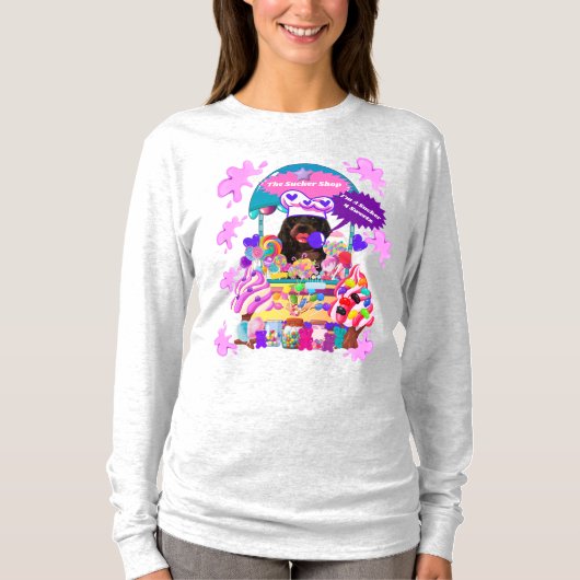 Das Lollipop & Candy Shop Ladys Winter T-Shirt (Vorderseite)