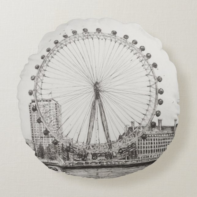 Das London-Auge 30/10/2006 Rundes Kissen (Vorderseite)