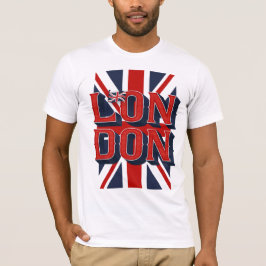 Das London-Flaggen-T - Shirt/Weiß der Männer T-Shirt