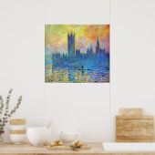 Das Londoner Parlament im Winter von Claude Monet Poster (Küche)