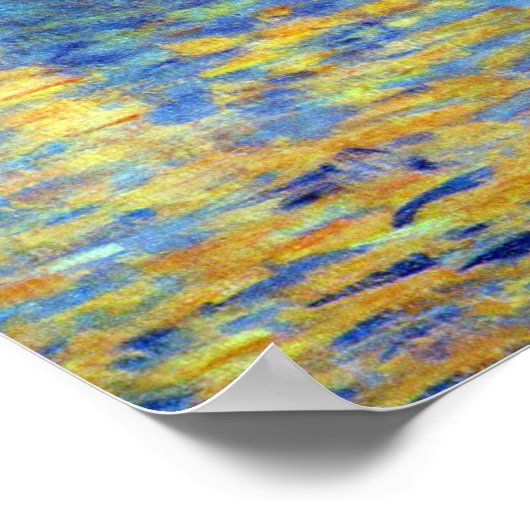 Das Londoner Parlament im Winter von Claude Monet Poster (Ecke)