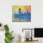 Das Londoner Parlament im Winter von Claude Monet Poster (Heimbüro)