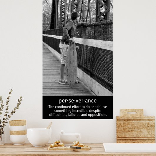 Das Longboard-Ausdauerangebot Poster (Küche)