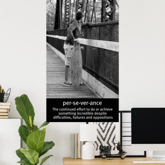 Das Longboard-Ausdauerangebot Poster (Heimbüro)