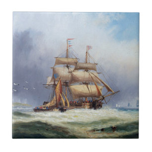 Das Lotsenboot der Isle of Wight 1887 Fliese