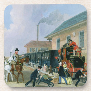 Das Louth-London Royal Mail, das mit dem Zug Franc Getränkeuntersetzer