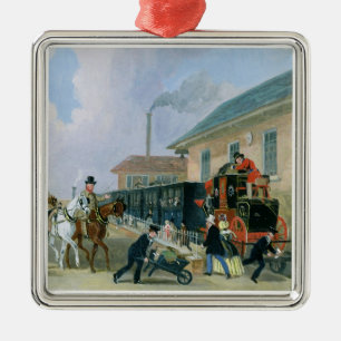 Das Louth-London Royal Mail, das mit dem Zug Franc Silbernes Ornament