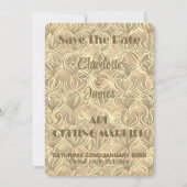 Das Lovers Tarot Card Gold Foto Save the Date (Vorderseite)