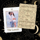 Das Lovers Tarot Card Gold Foto Save the Date