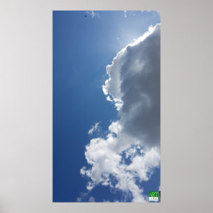 Das Löwe-Gesichts-Wolken-Foto-Wand-Plakat Poster