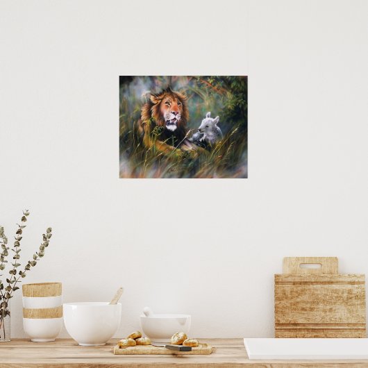 Das Löwen- und Lamm-Poster Poster (Küche)