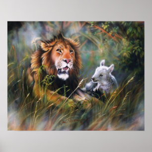 Das Löwen- und Lamm-Poster Poster
