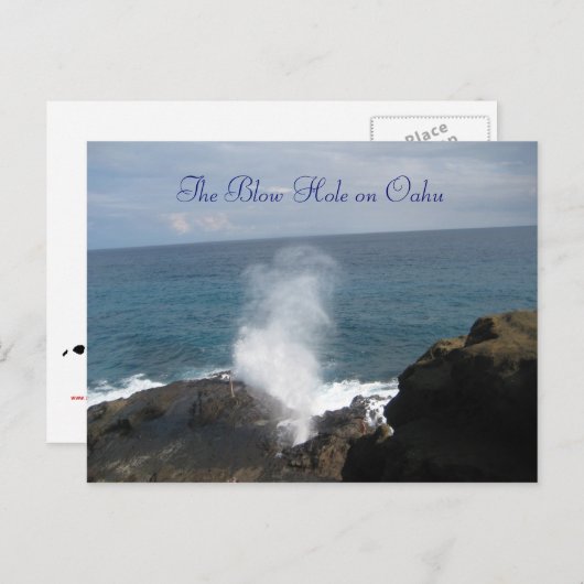 Das Löwenloch auf der Oahu-Postkarte Postkarte (Vorne/Hinten)