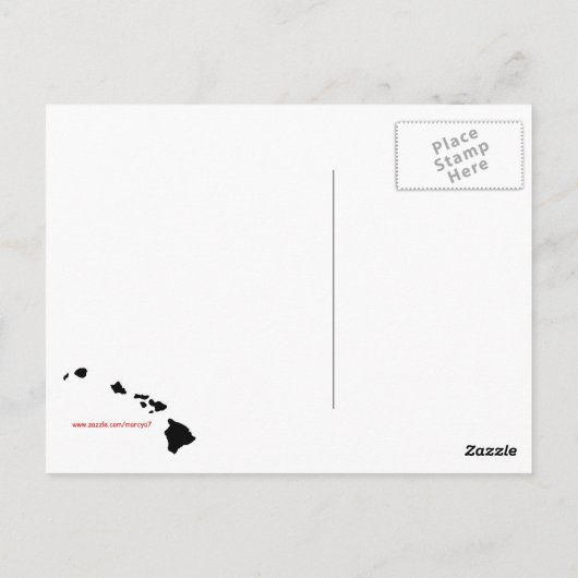 Das Löwenloch auf der Oahu-Postkarte Postkarte (Rückseite)