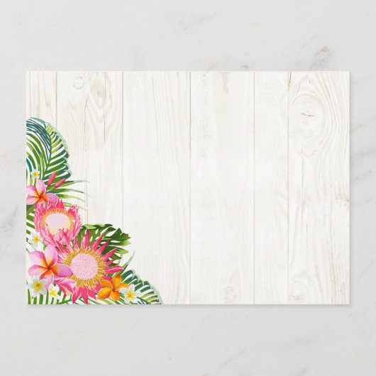 Das Luau Tropical Beach Resort Begleitkarte (Rückseite)