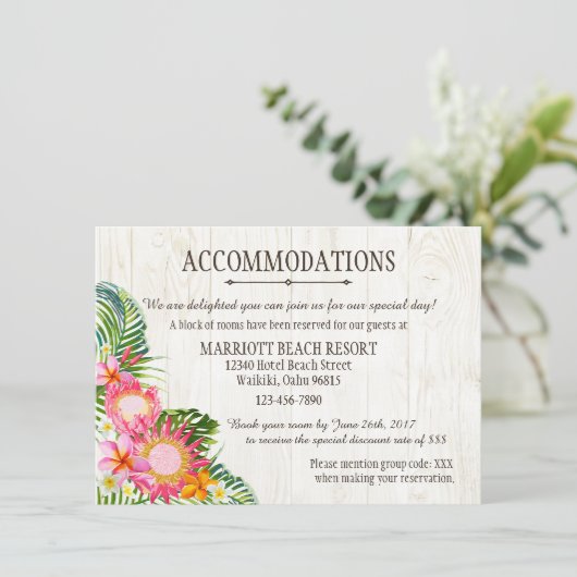 Das Luau Tropical Beach Resort Begleitkarte (Stehend Vorderseite)