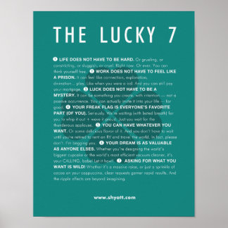 Das Lucky 7 Manifest - 11x14 Poster