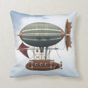 Das Luftschiff Aleutian Steampunk-Flugmaschine Kissen