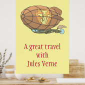 Das Luftschiff "steampunk" Jules Verne Poster (Küche)