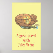 Das Luftschiff "steampunk" Jules Verne Poster (Vorne)